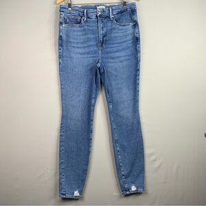 Good American Good Legs Deep V Yoke Indigo Color. Style#GLDV73IT. SIZE 15.